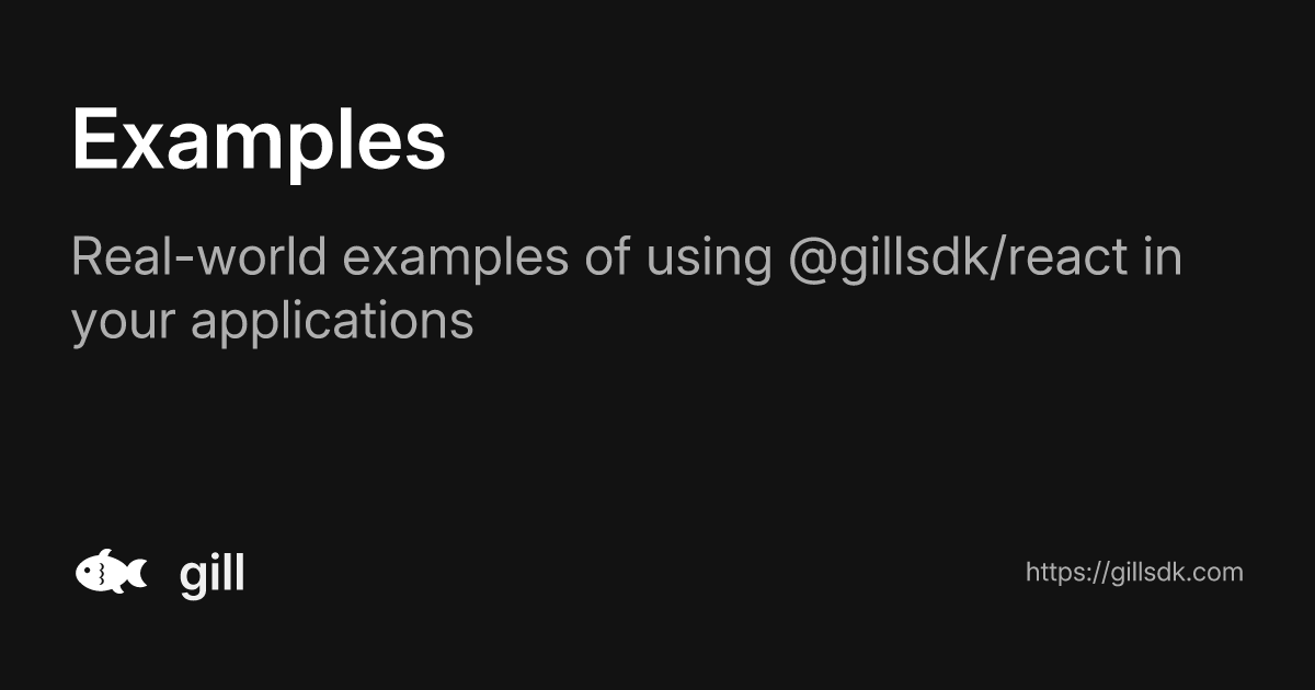 Examples | gill Solana SDK